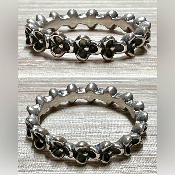 Pandora Jewelry - Retired Pandora Silver Floral Elegance “Wanda's Garden II” Flower Ring, Size 6.5